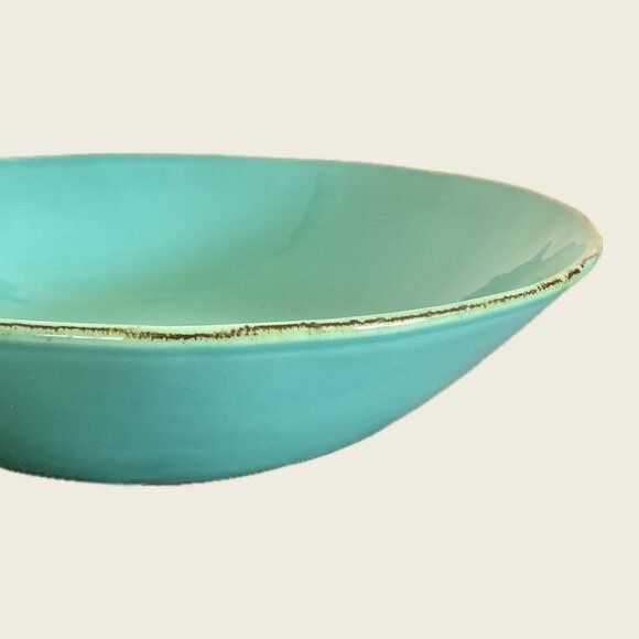 GUC Italian Maioliche Jessica Aqua Pasta / Serving Bowl - Picture 5 of 9